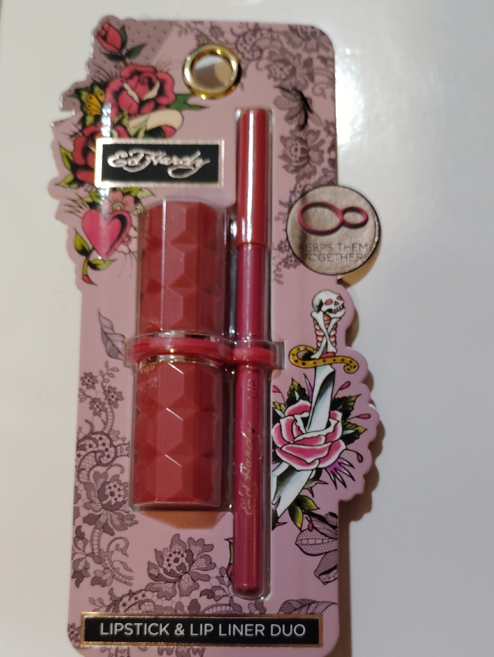 Ed Hardy Lipstick & Lip Liner Duo - Rose Pink